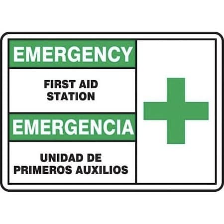 Accuform BILINGUAL EMERGENCY Safety Sign SBMFSD924XT SBMFSD924XT